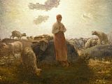 Jean Francois Millet Famous Paintings - Keeper of the Herd